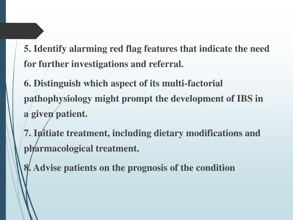 5 identify alarming red flag features that