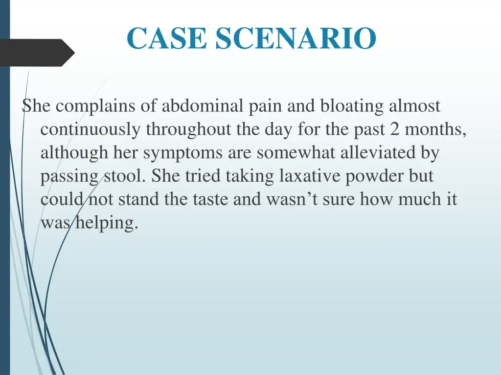 case scenario 1