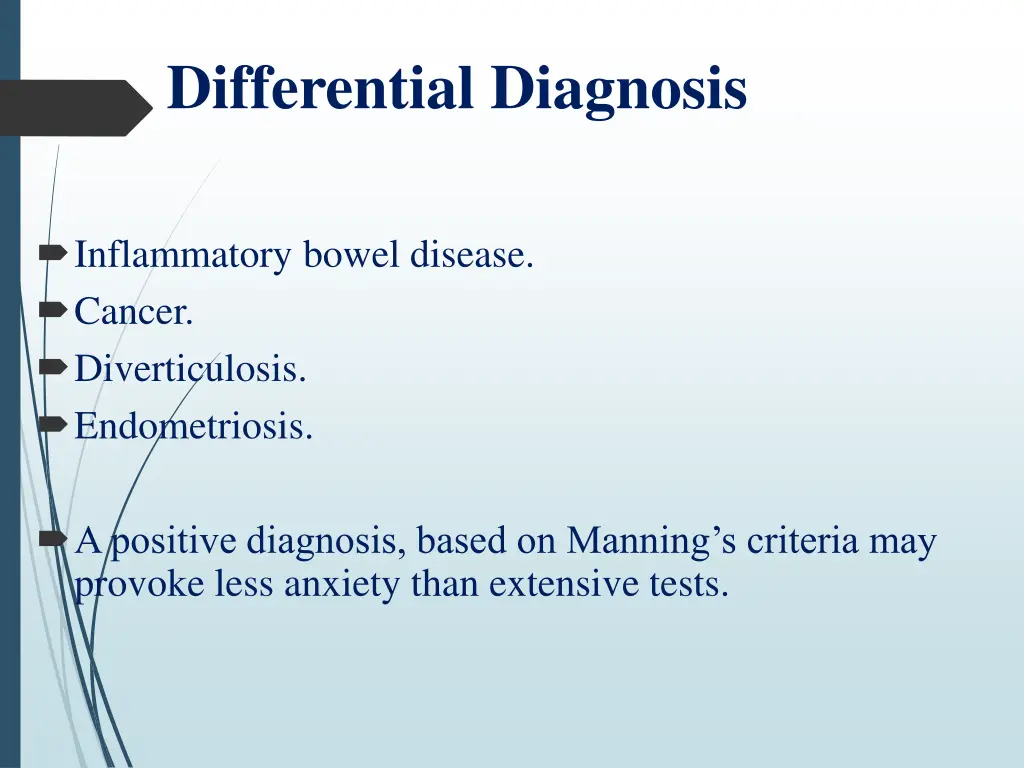 differential diagnosis