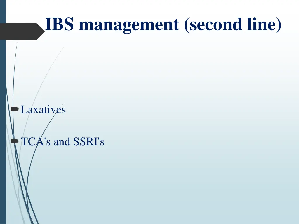 ibs management second line