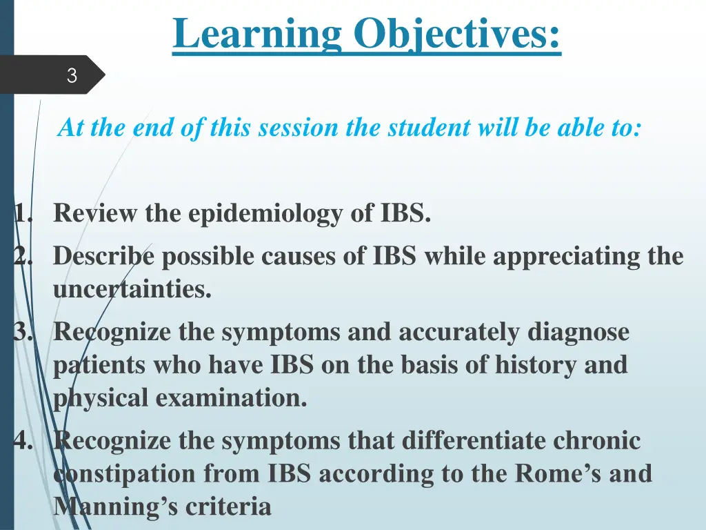learning objectives