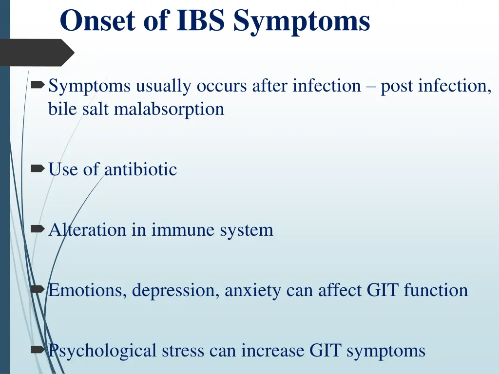 onset of ibs symptoms