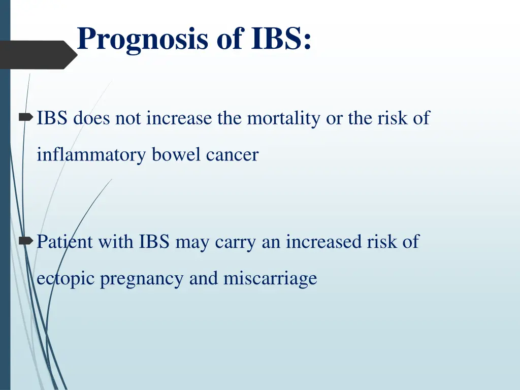 prognosis of ibs