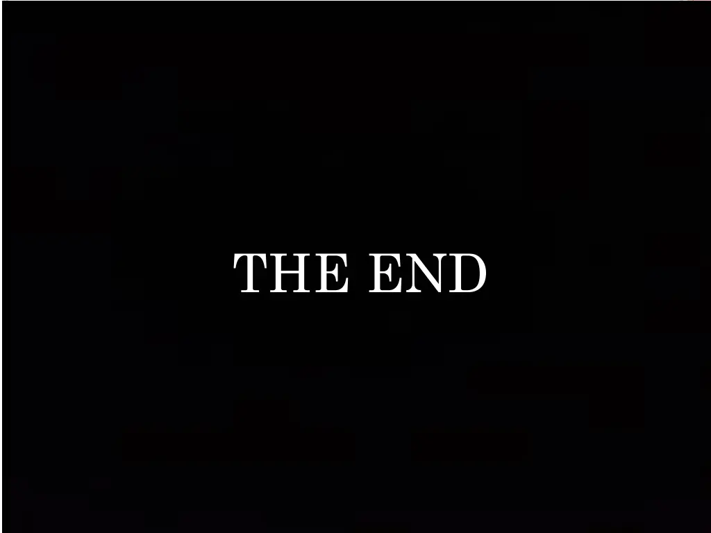 the end