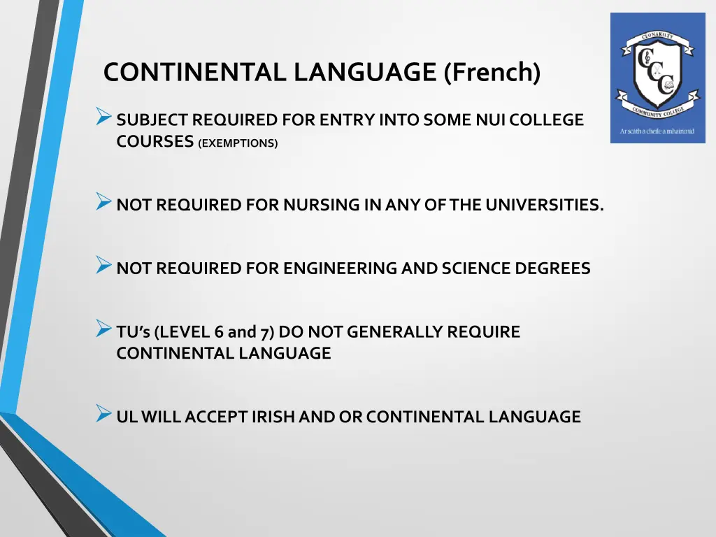 continental language french