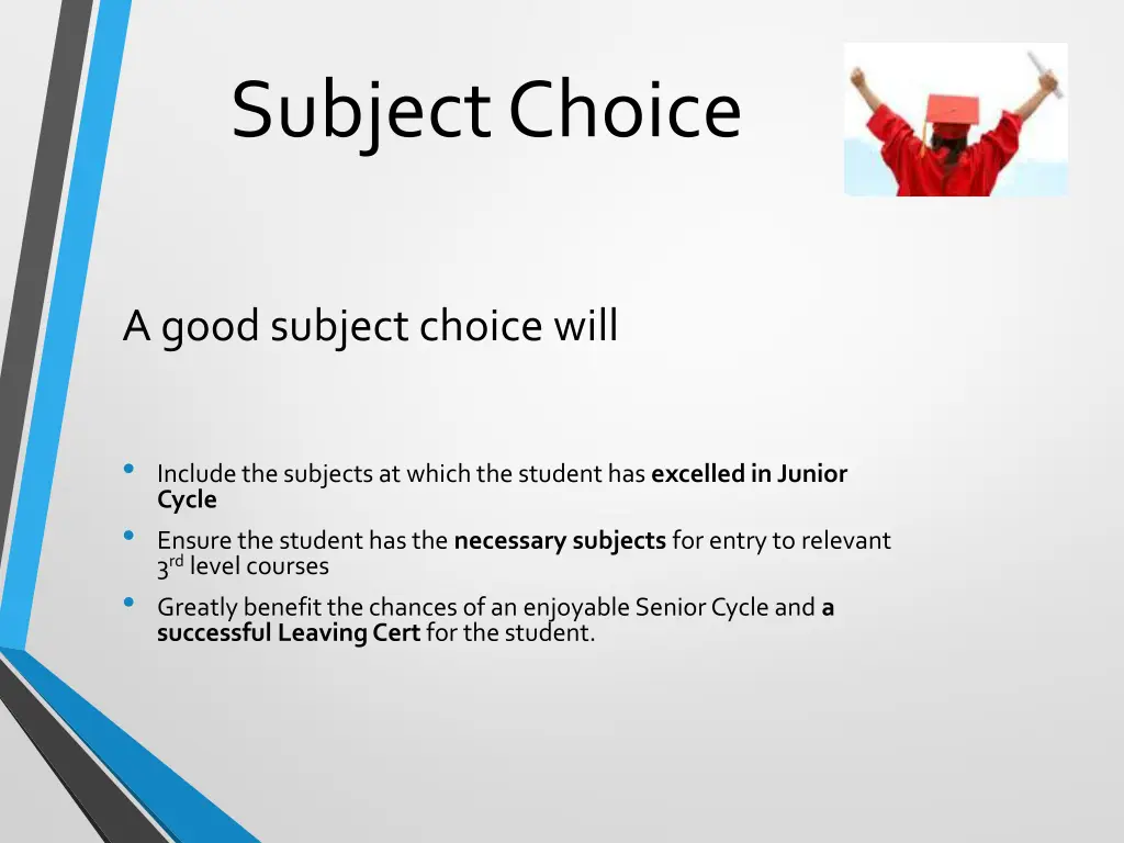 subject choice
