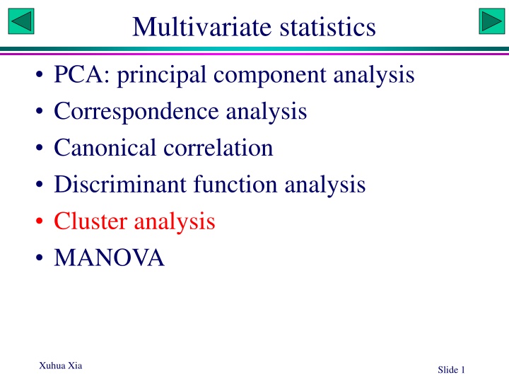 multivariate statistics