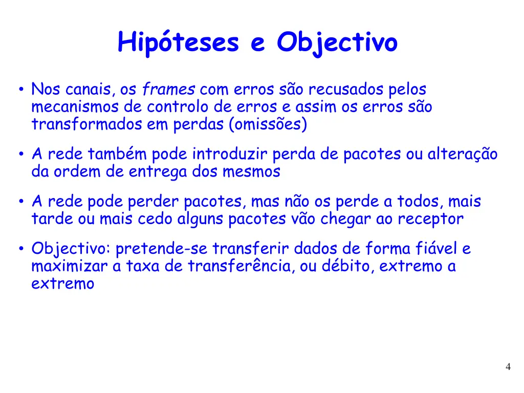 hip teses e objectivo