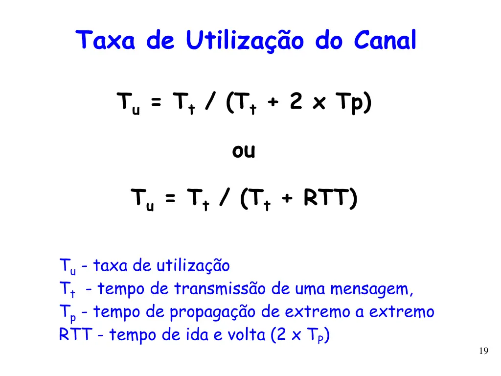 taxa de utiliza o do canal