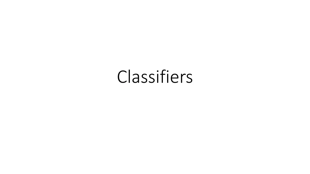 classifiers