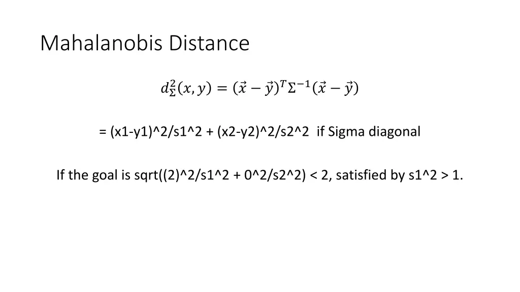 mahalanobis distance