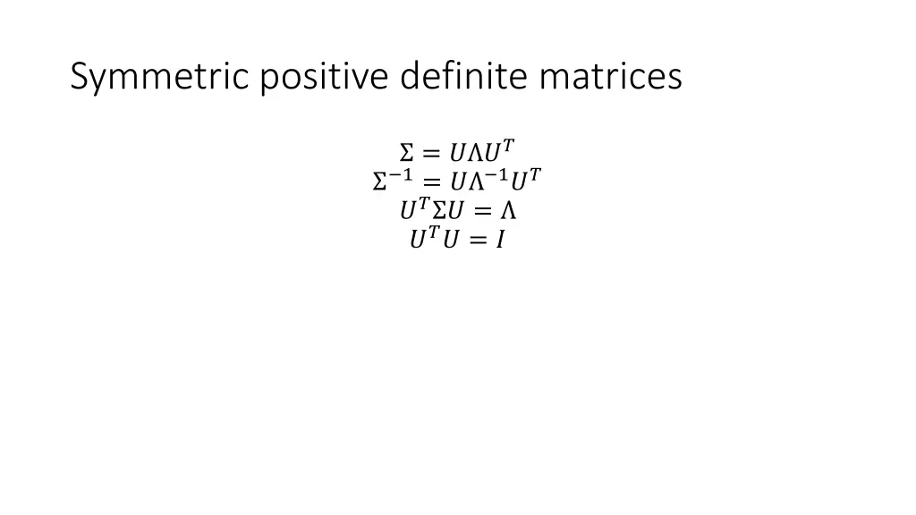 symmetric positive definite matrices