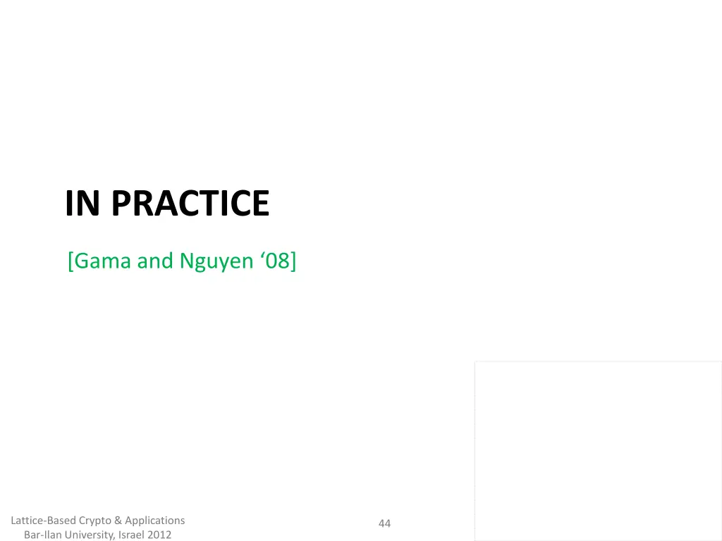 in practice
