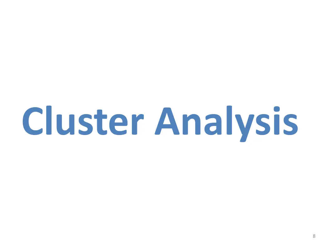 cluster analysis