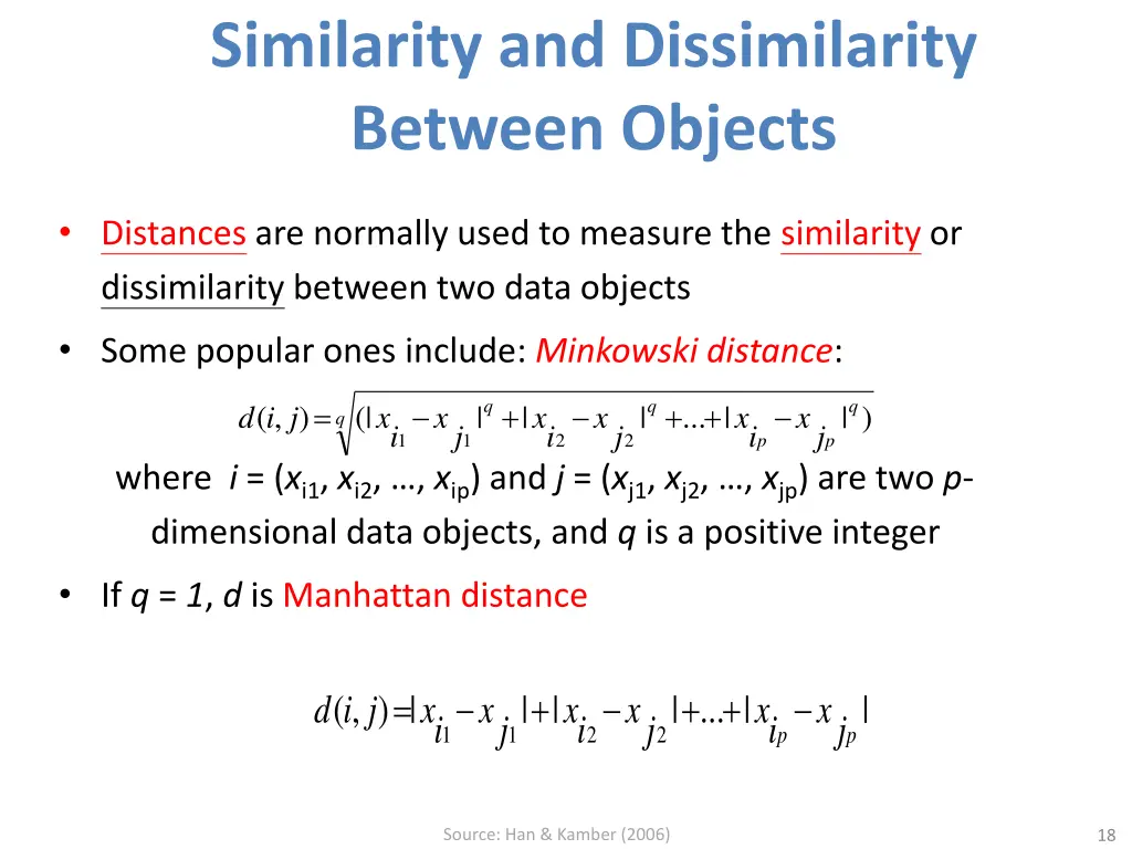 similarity and dissimilarity between objects