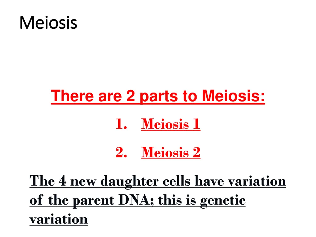 meiosis meiosis 1