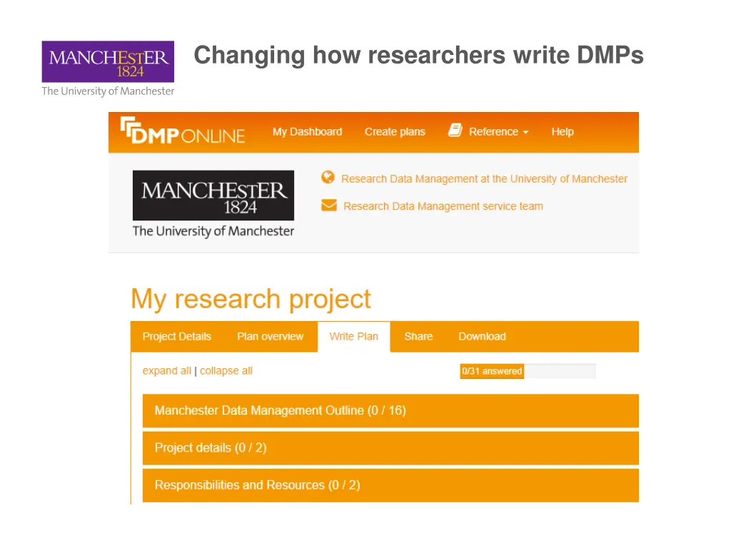 changing how researchers write dmps 1