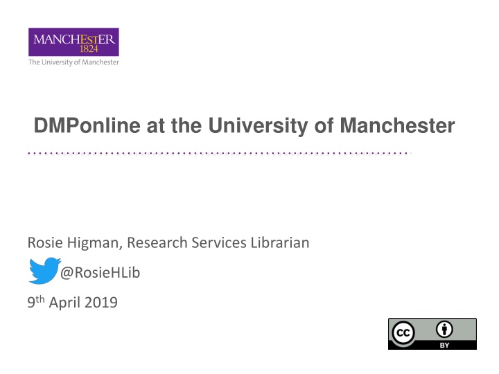 dmponline at the university of manchester