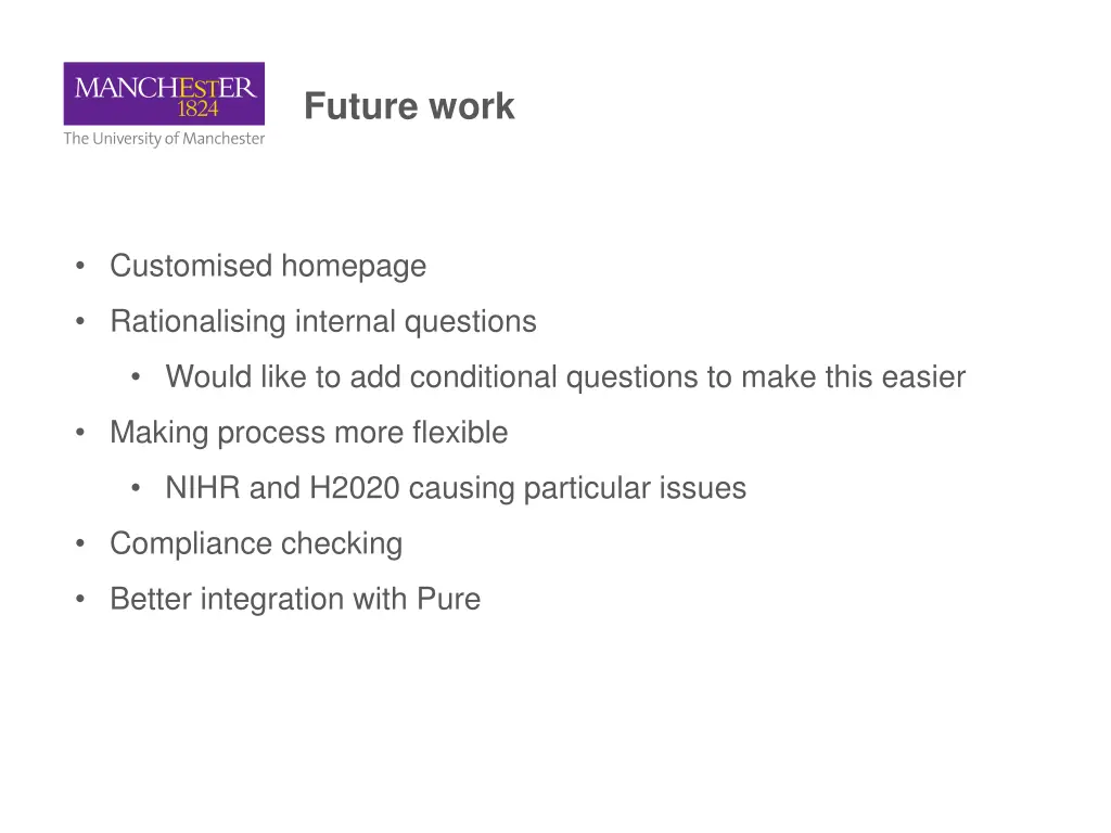 future work