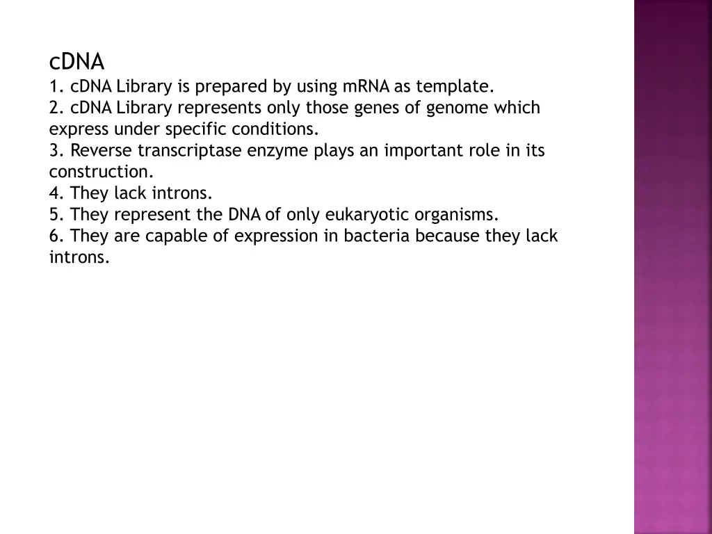 cdna 1 cdna library is prepared by using mrna
