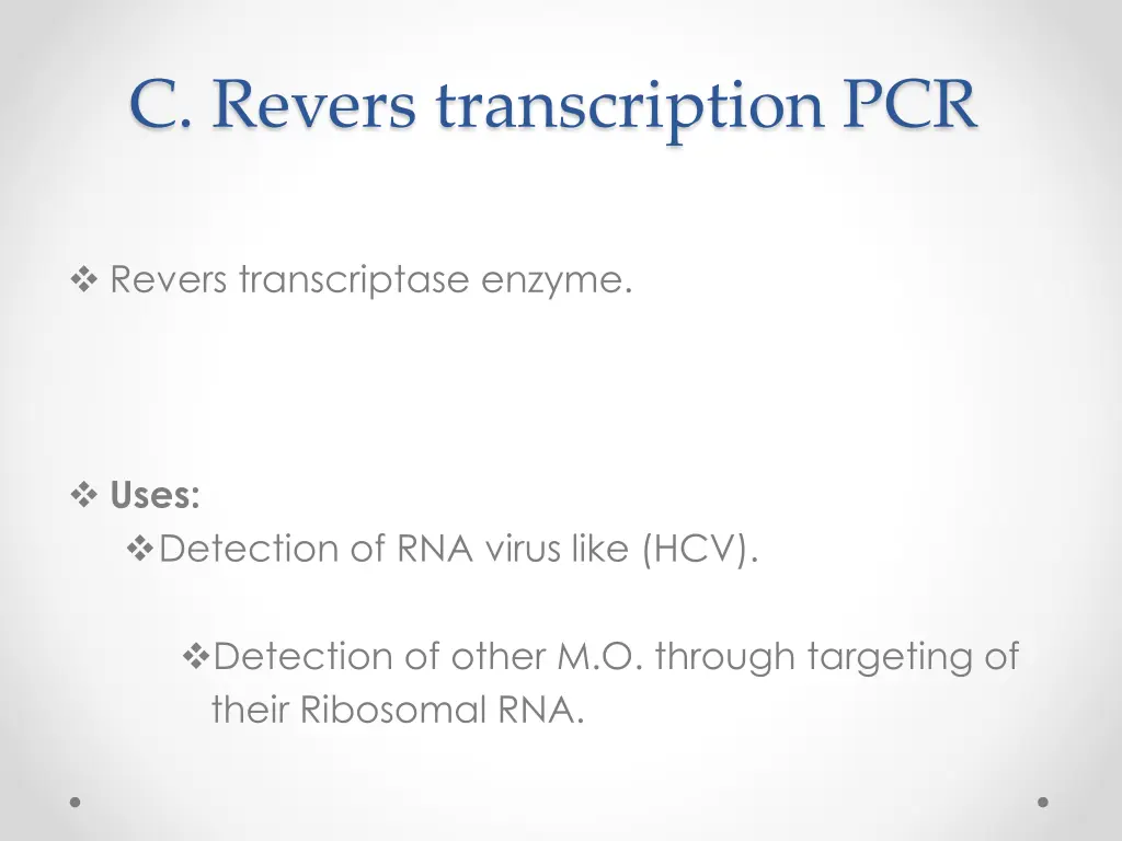 c revers transcription pcr
