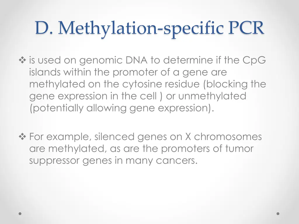 d methylation specific pcr