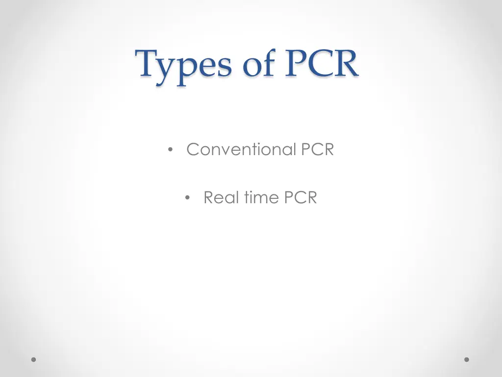 types of pcr