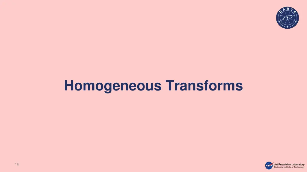 homogeneous transforms