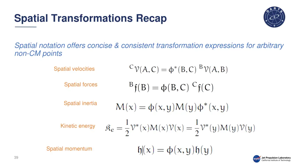 spatial transformations recap