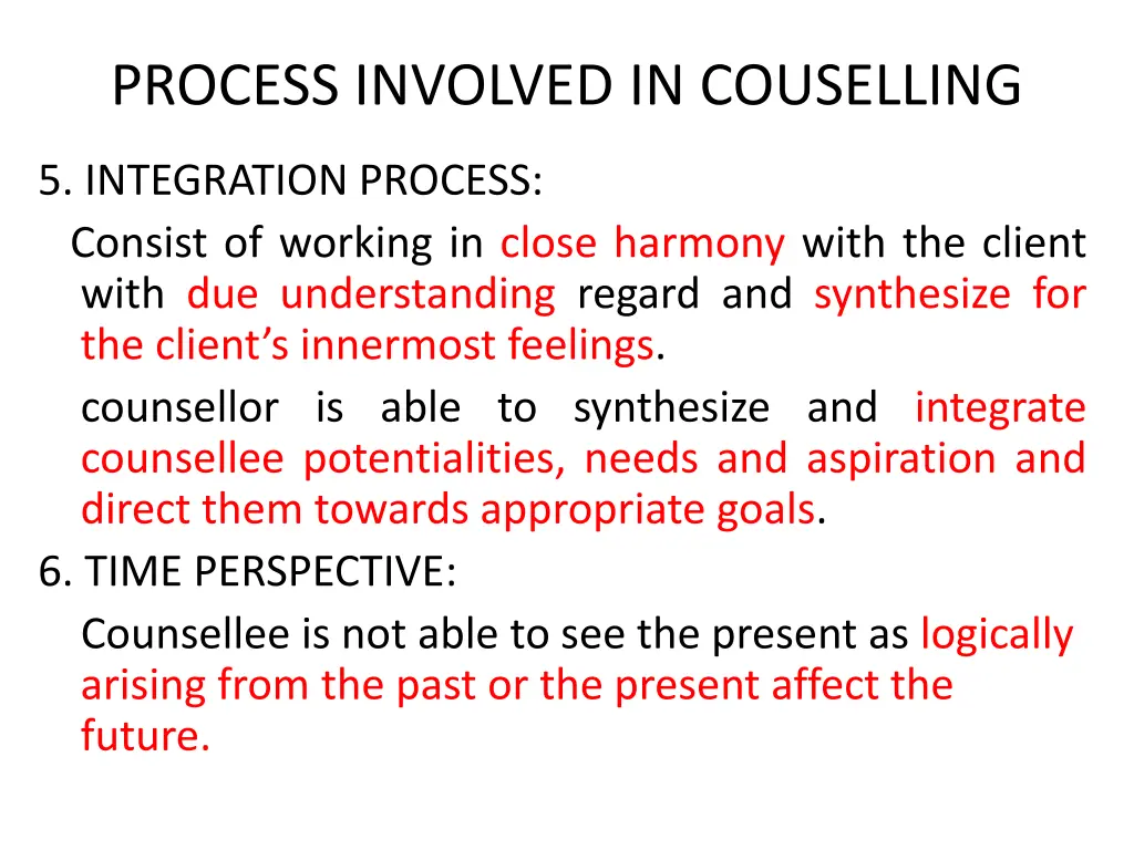 process involved in couselling 3