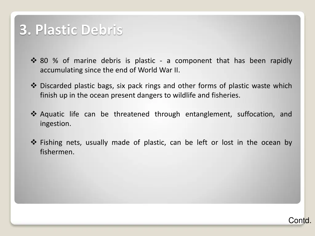 3 plastic debris
