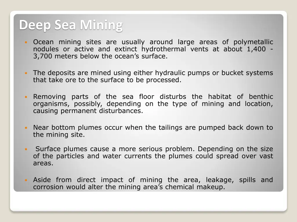 deep sea mining