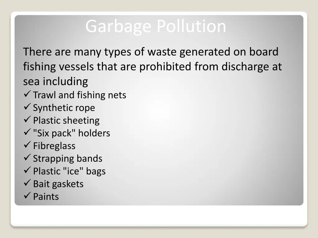 garbage pollution