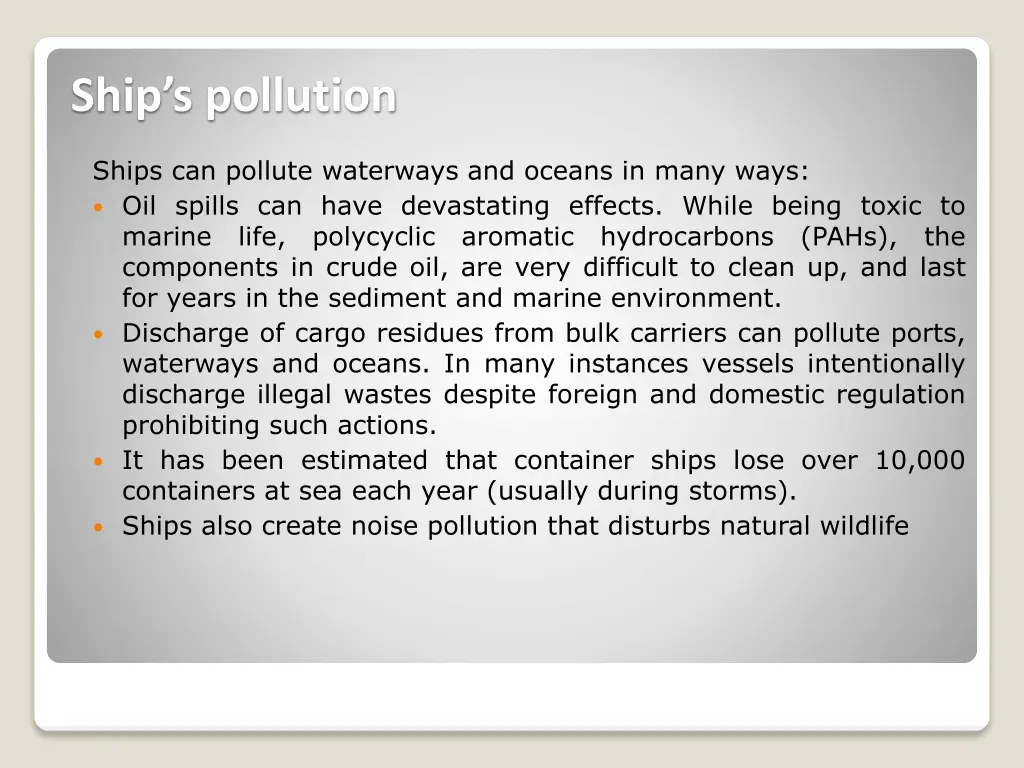 ship s pollution
