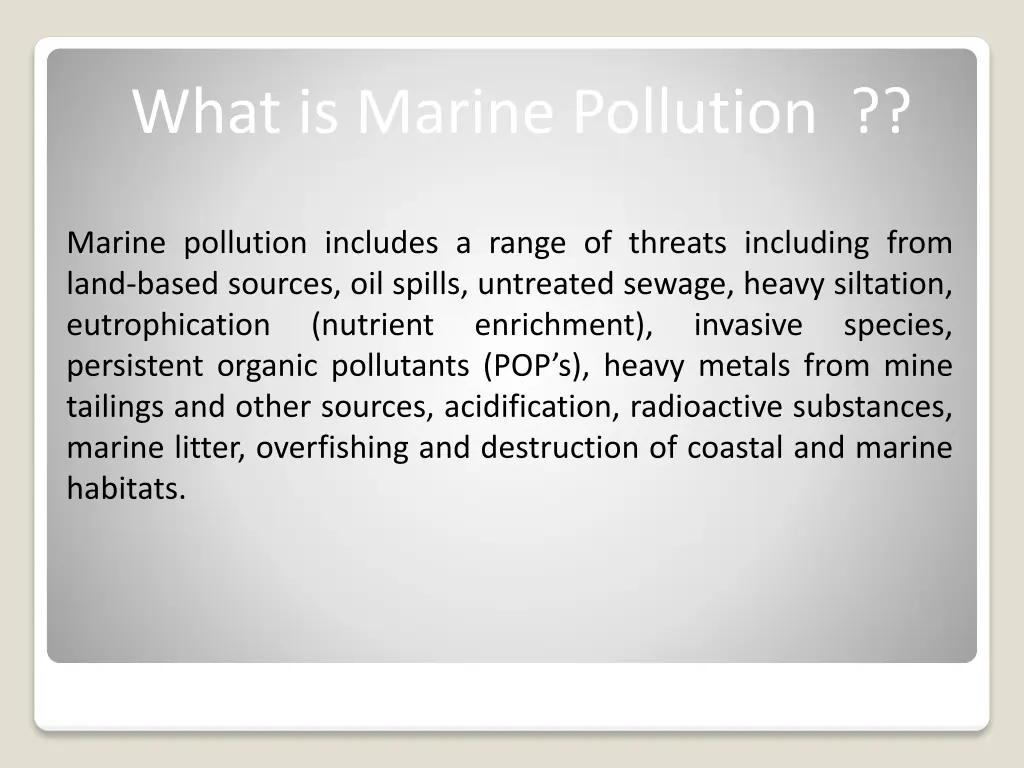 what is marine pollution