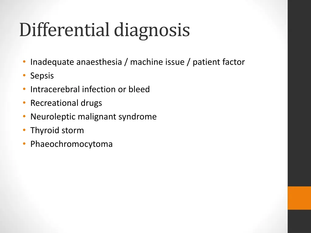 differential diagnosis