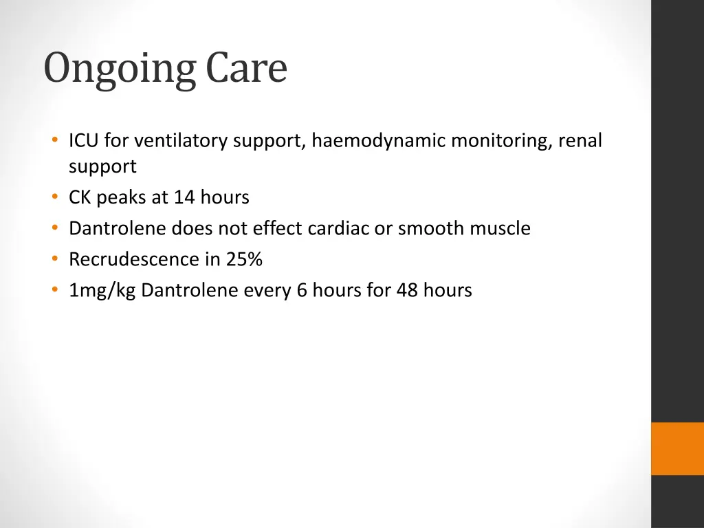 ongoing care