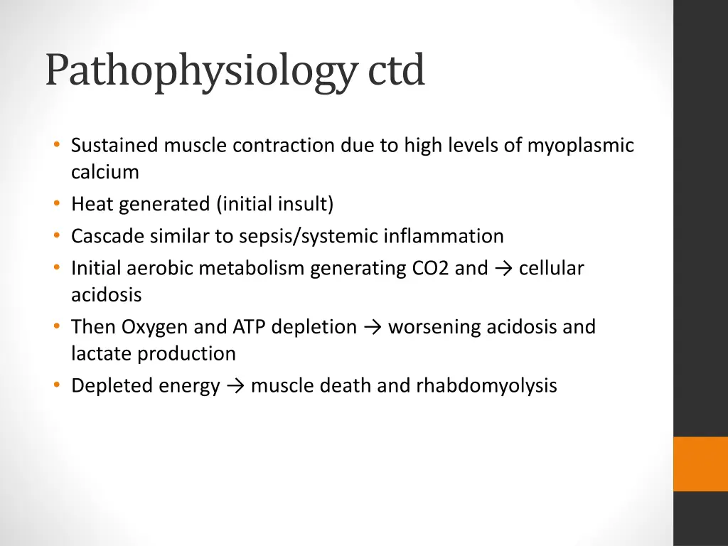 pathophysiology ctd