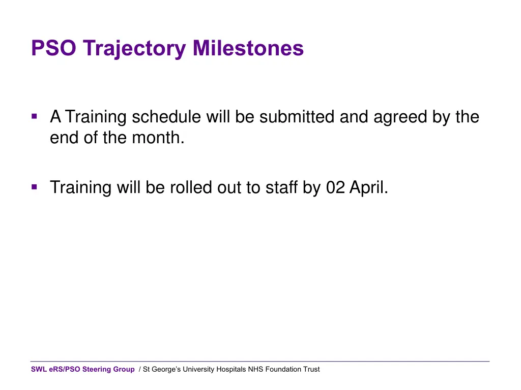 pso trajectory milestones 1