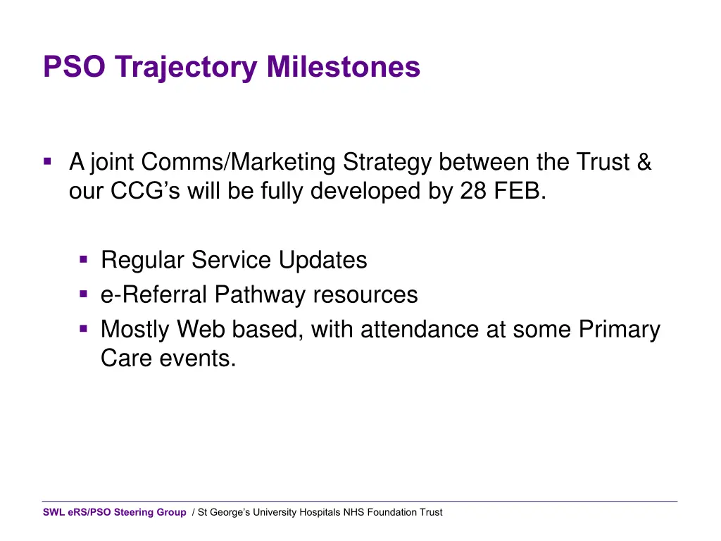pso trajectory milestones 2