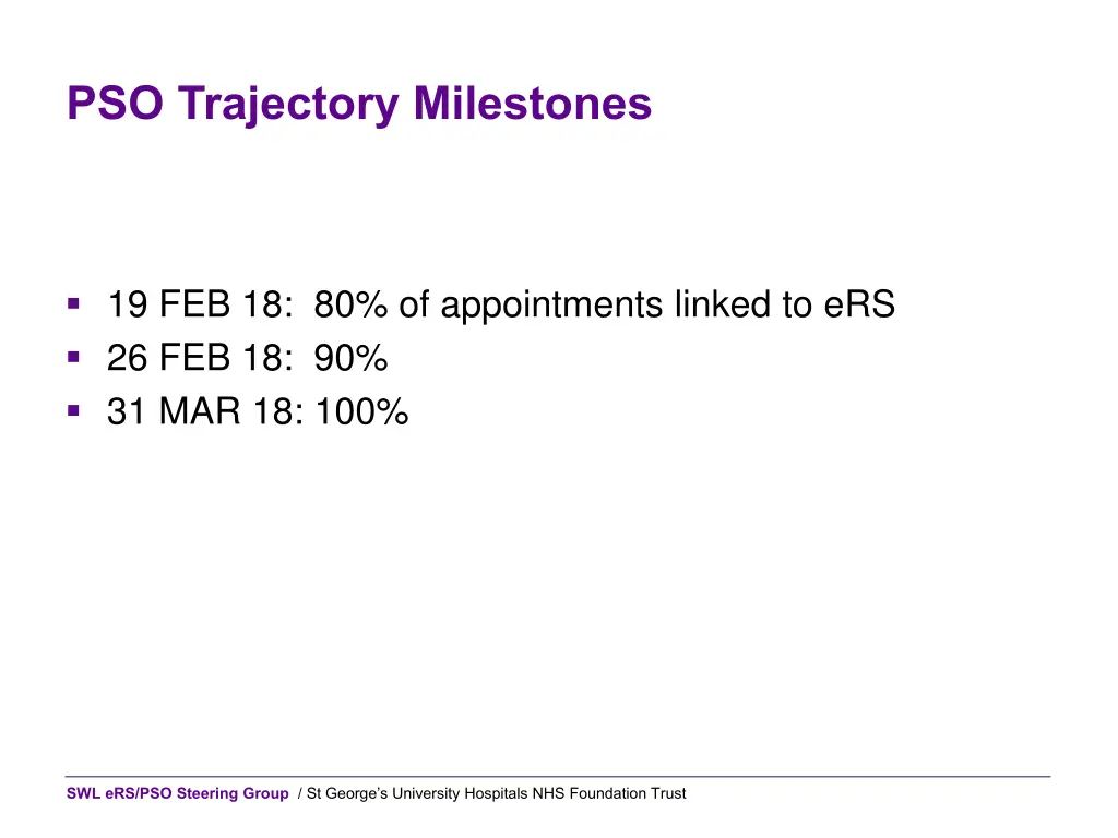 pso trajectory milestones