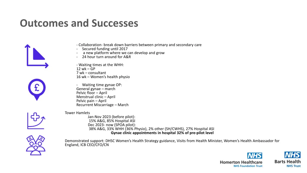outcomes and successes