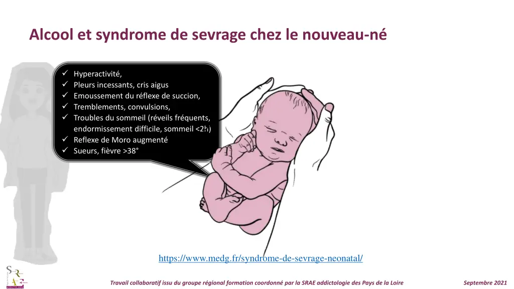 alcool et syndrome de sevrage chez le nouveau n