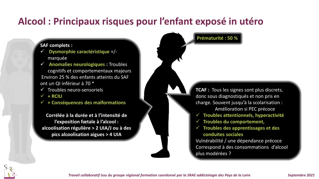 alcool principaux risques pour l enfant expos