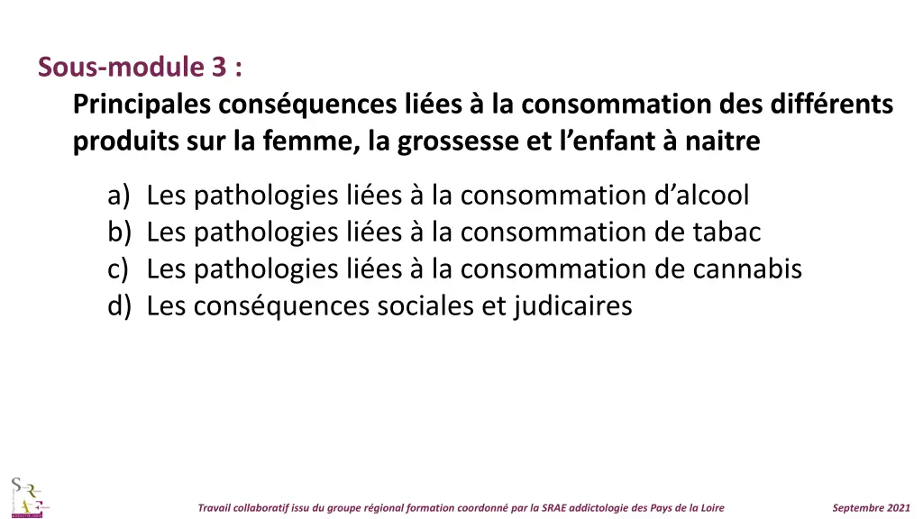 sous module 3 principales cons quences