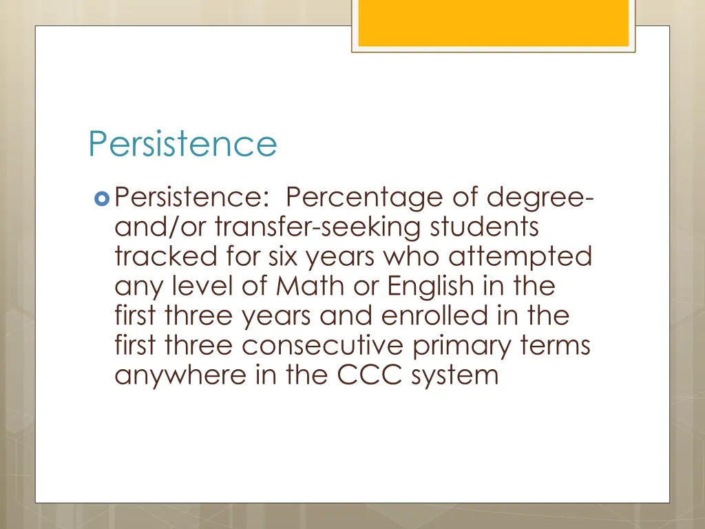 persistence