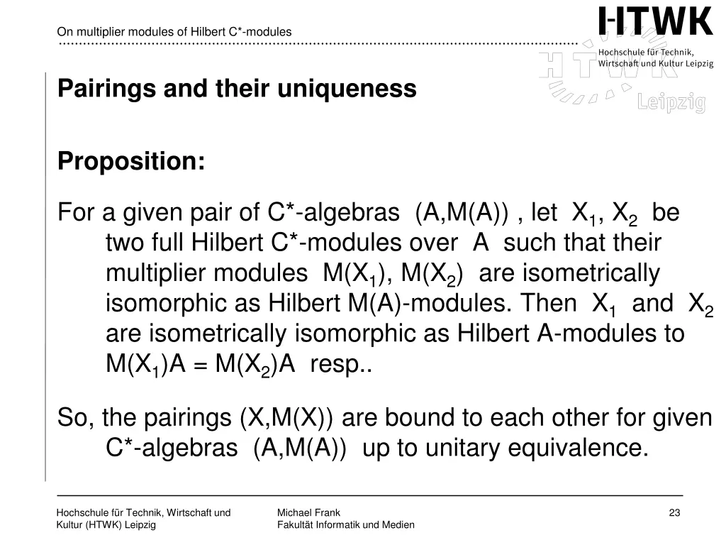 on multiplier modules of hilbert c modules 20