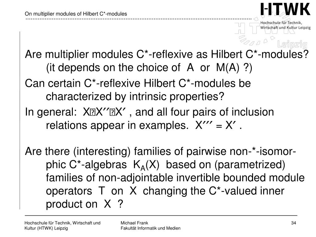 on multiplier modules of hilbert c modules 30