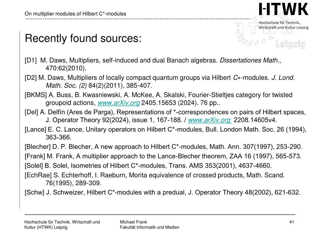 on multiplier modules of hilbert c modules 35