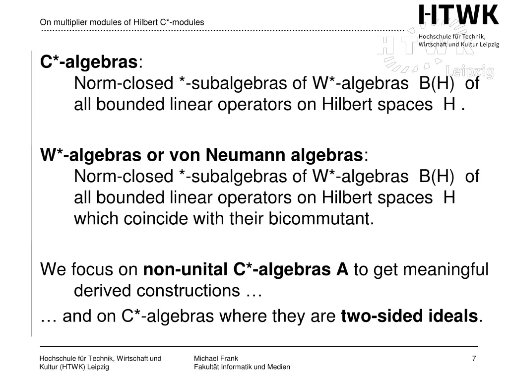 on multiplier modules of hilbert c modules 5